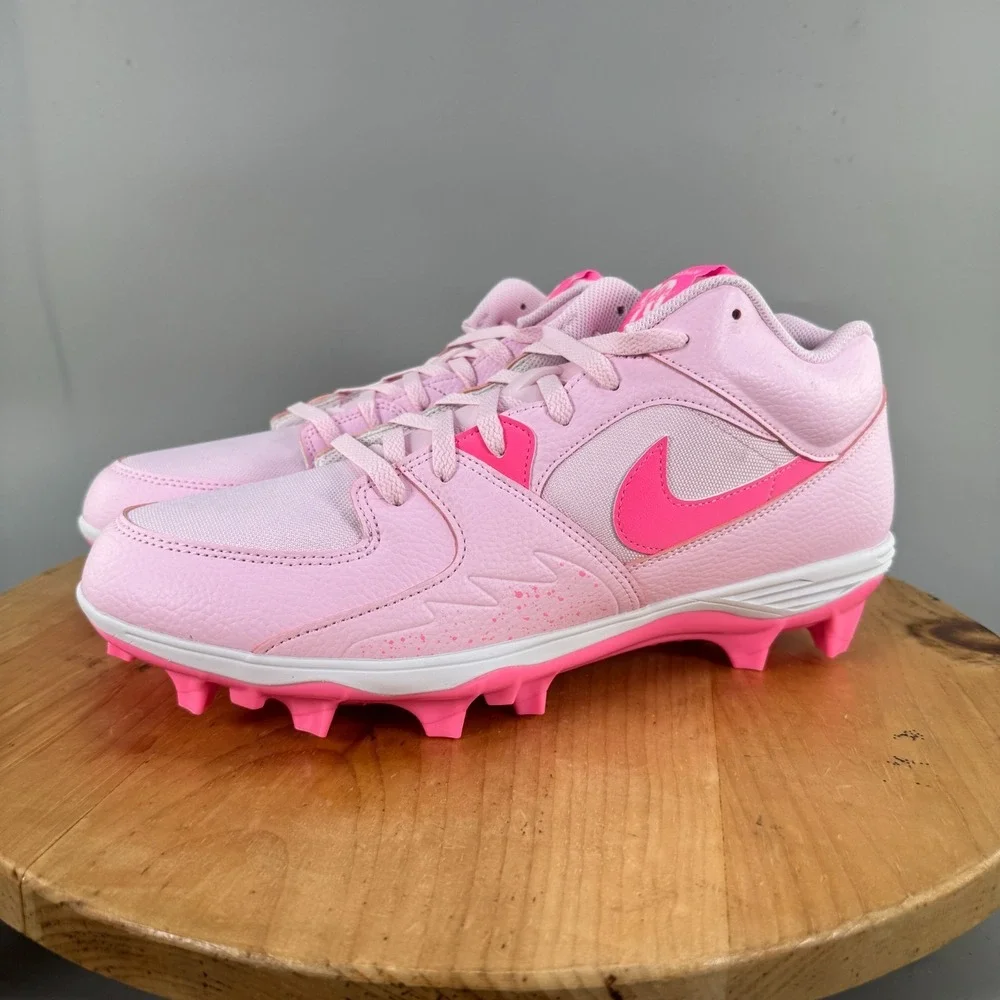 Nike Jordan Stadium 90 Low TD Mens Size 14 Football‎ Cleats Pink Foam Glow White